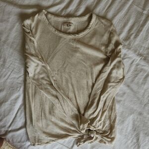 Madewell Cream Long Sleeve Tee